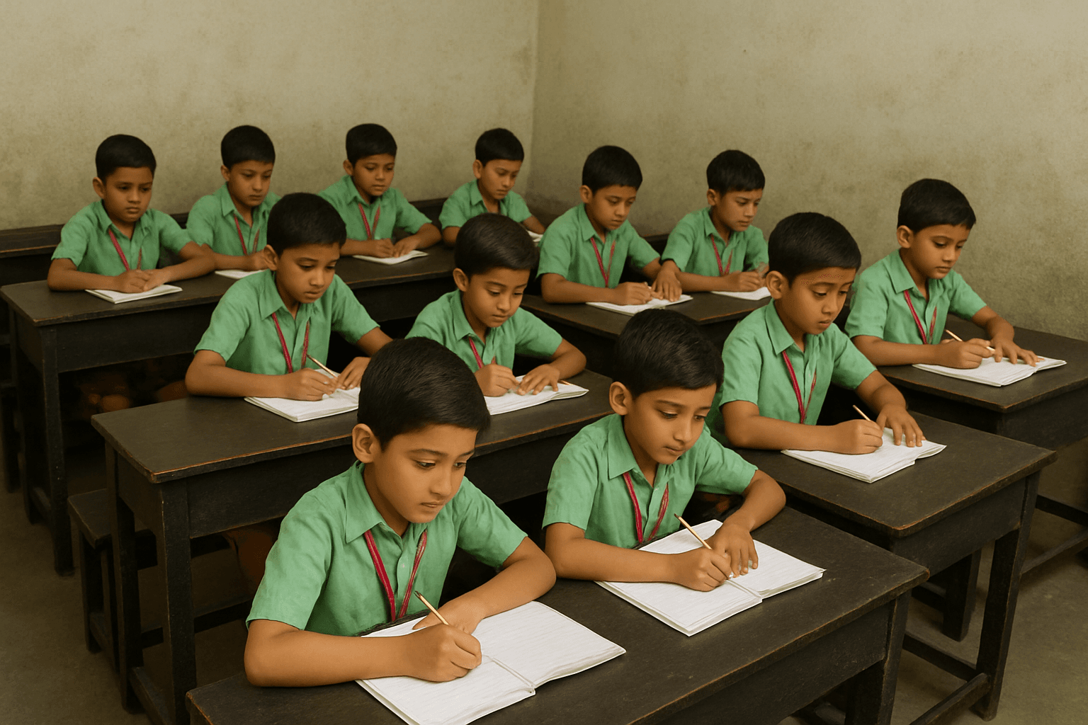 Students at Shri Guru Nanak School Ludhiana